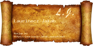 Laurinecz Jakab névjegykártya