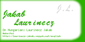 jakab laurinecz business card